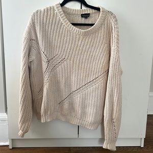Topshop knitted cream sweater. Size 6.